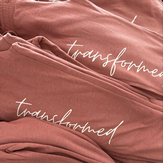TRansformed joggers beautiful blush rose pink soft and comfortable 