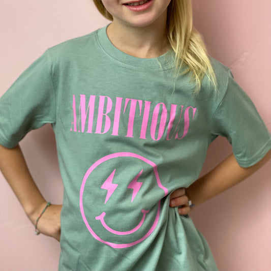 AMBITIOUS GIRL Nirvana Dupe GIrls Shirt Think Cute Boutique