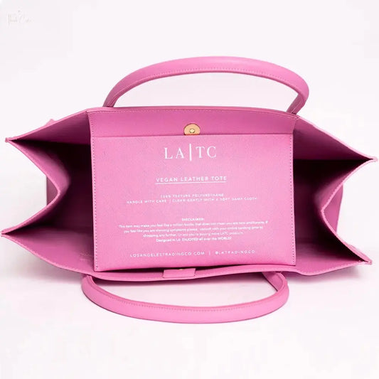 Palm Spring Vegan Leather Tote Think Cute Boutique