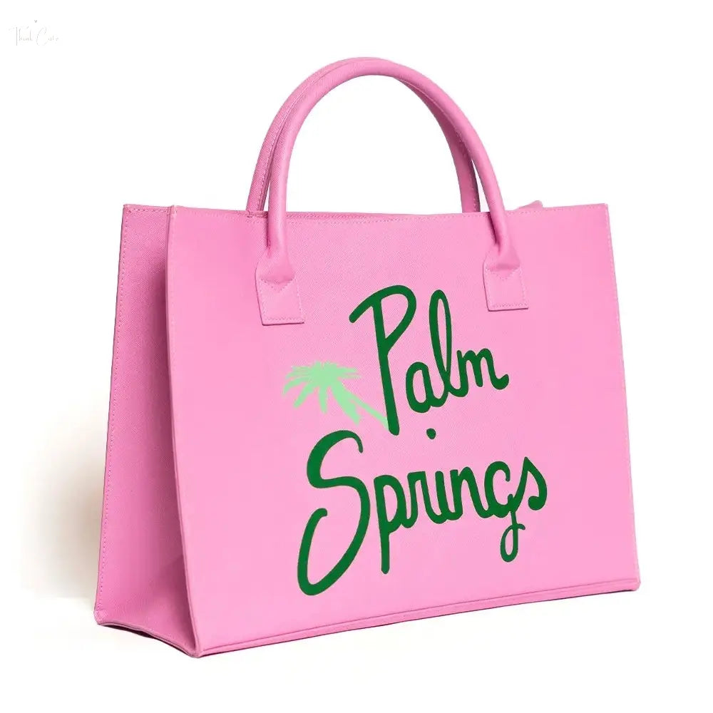 Palm Spring Vegan Leather Tote Think Cute Boutique