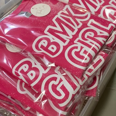 BMX GIRL Bleached Hand Made Barbie T-Shirt Think Cute Boutique