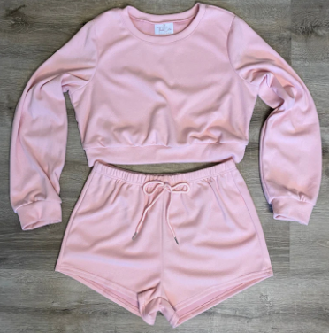 Summer Sunset Two Piece Set Think Cute Boutique pink Small