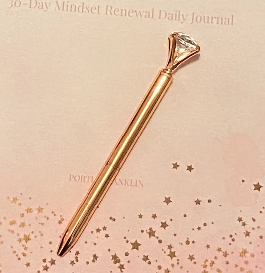 Think Cute & Sparkle Rose Gold Pen Think Cute Boutique