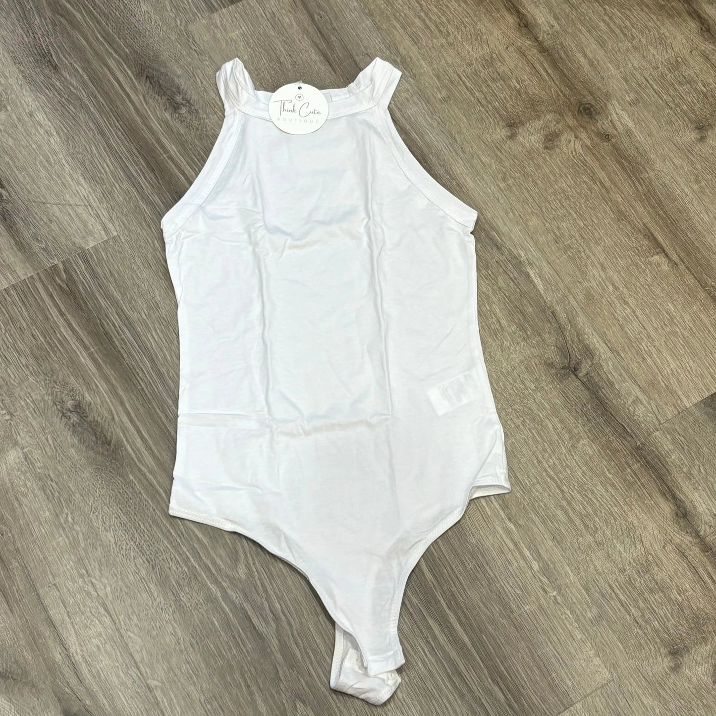 Whipped Cream White Bodysuit Tank Think Cute Boutique