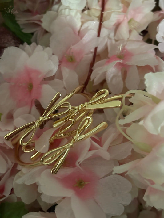You’re The Gift 18k Plated Bow Cuff Bracelet Think Cute Boutique