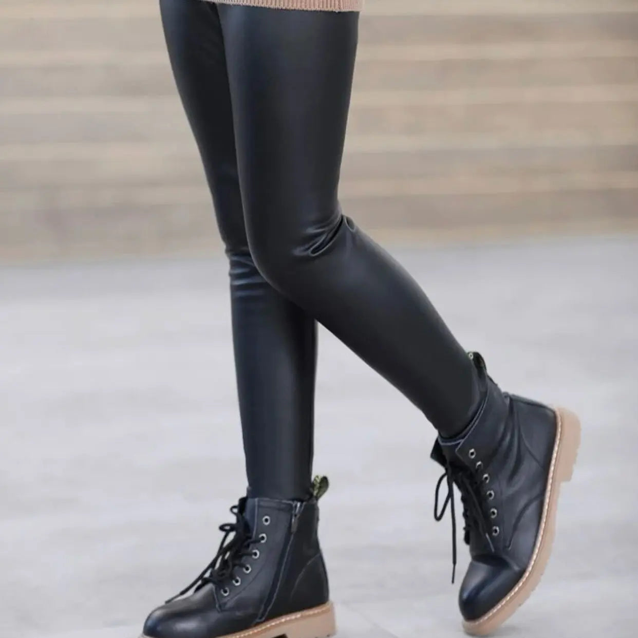Little Cuties Faux Leather Leggings Think Cute Boutique
