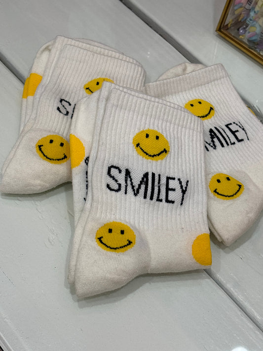 Smiley Face Socks Think Cute Boutique