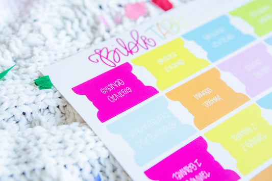 "All She Wrote" Colorful Bible Tabs Think Cute Boutique