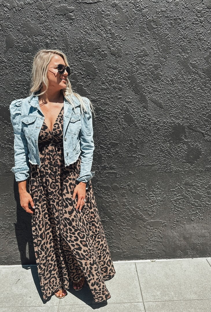 Summer Night Leopard Print Maxi | Gorgeous Elegant Dress | Think Cute  Boutique