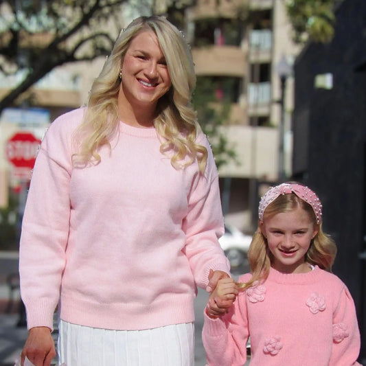 "Cashmere" Cutie Soft Pink Sweater Think Cute Boutique