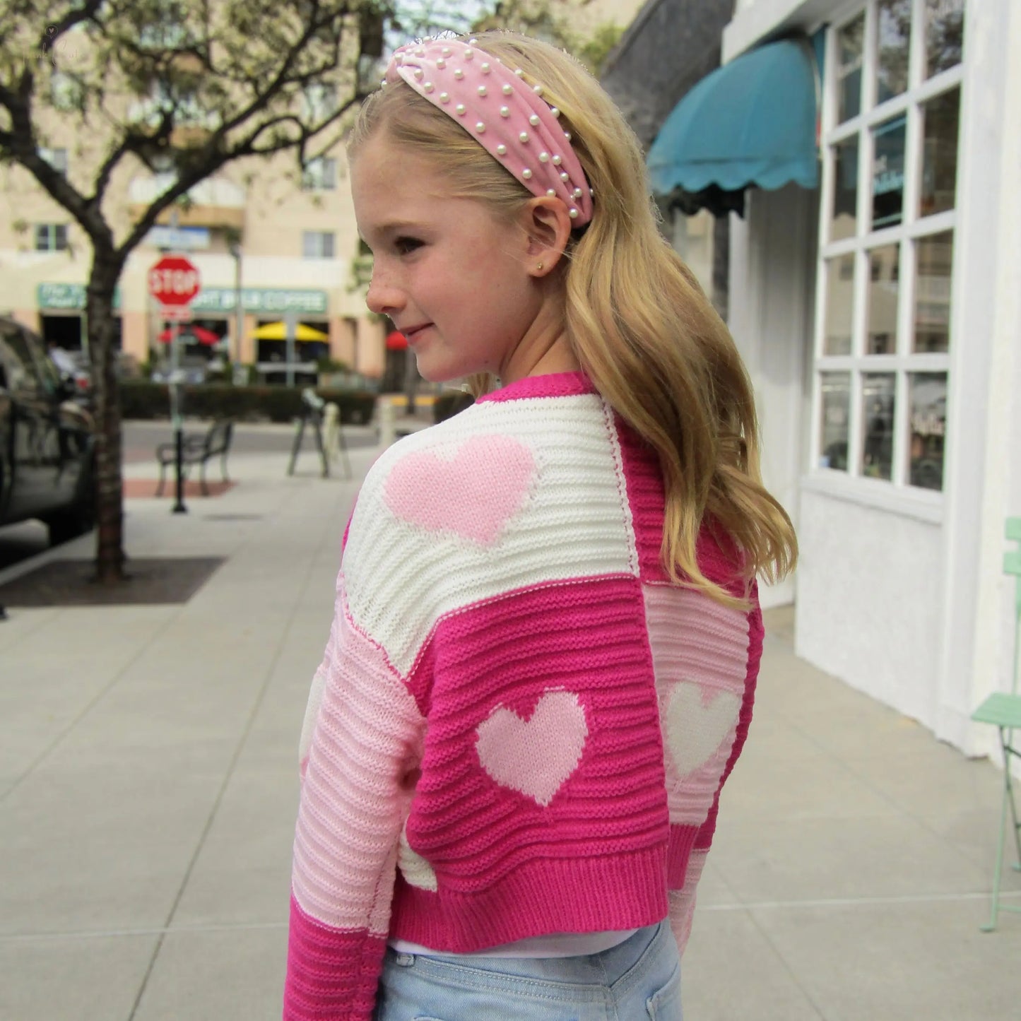 Cutie of Hearts Girls Cardigan Think Cute Boutique