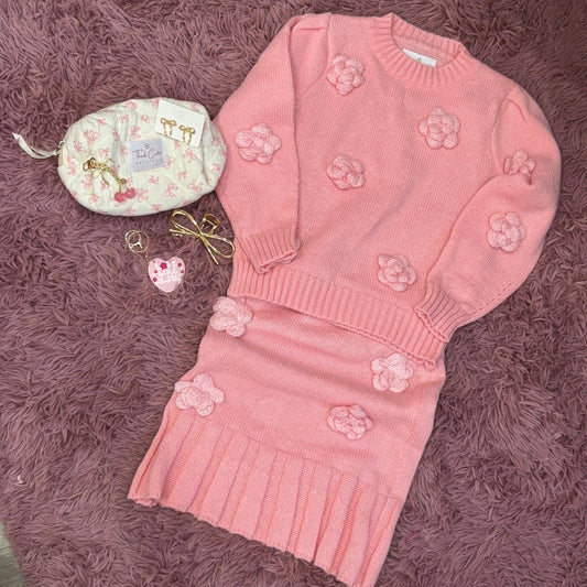 Floral Cutie Pink Girls Set Think Cute Boutique