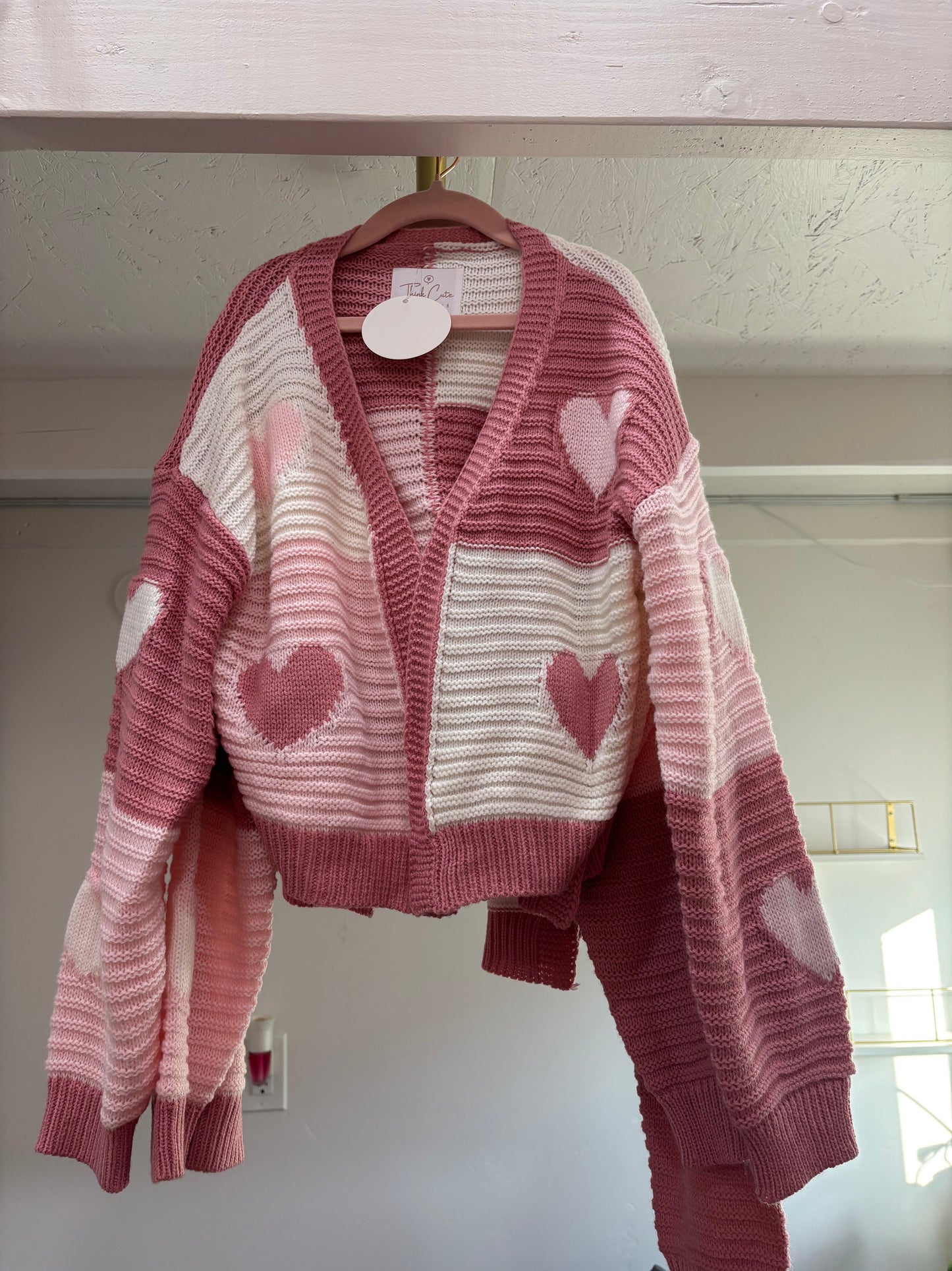 Cutie of Hearts Girls Cardigan Think Cute Boutique