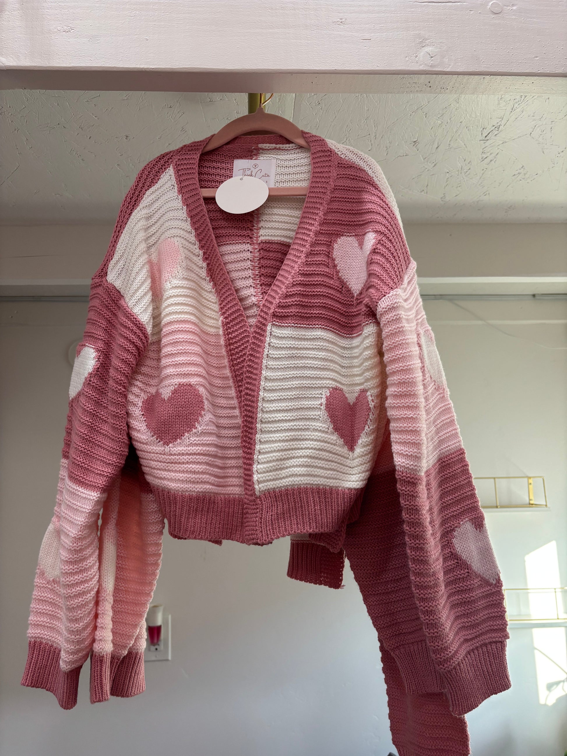 Cutie of Hearts Girls Cardigan Think Cute Boutique
