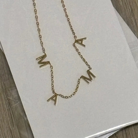 MAMA Gold Necklace for women Think Cute Boutique