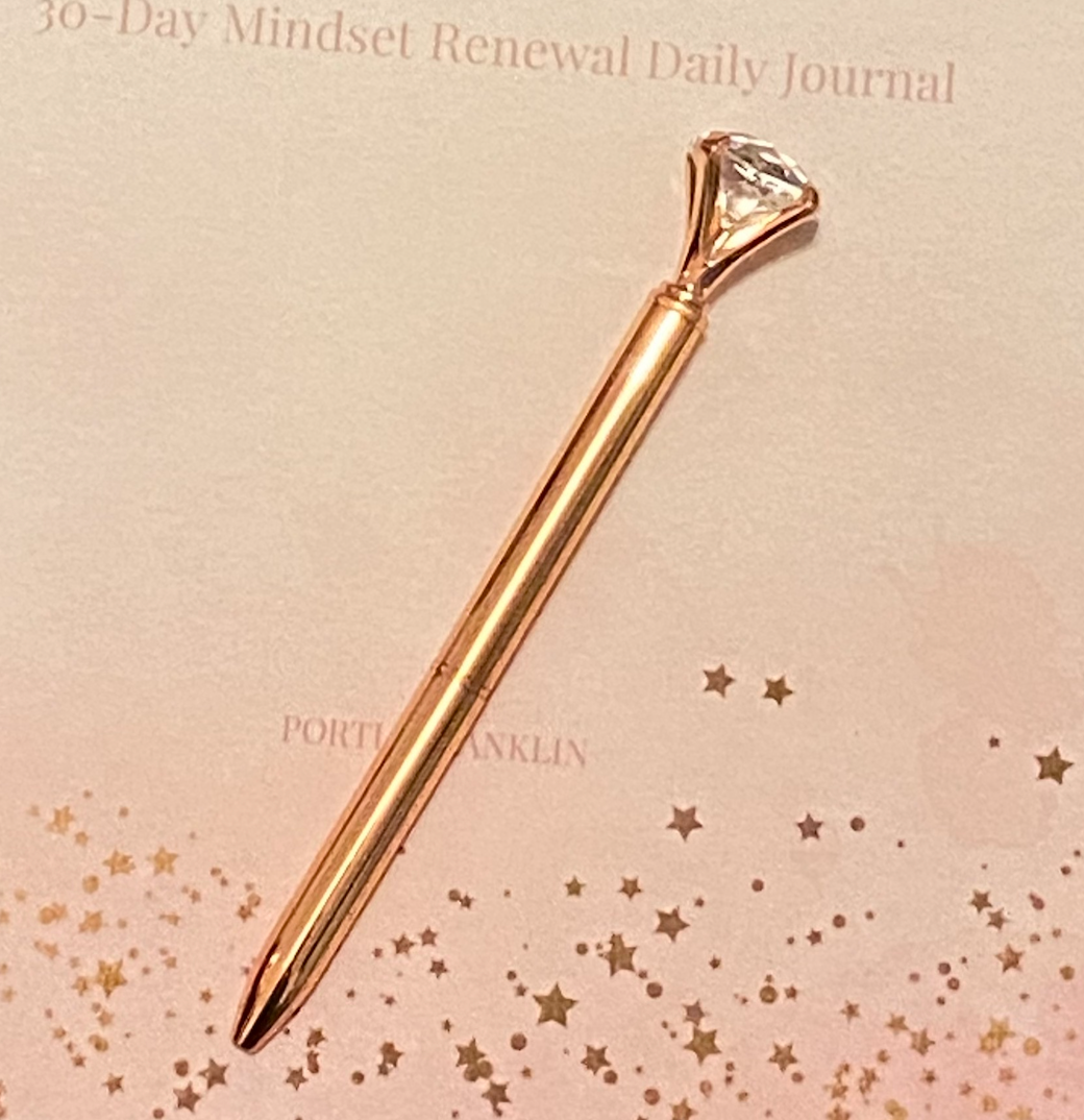 Think Cute & Sparkle Rose Gold Pen