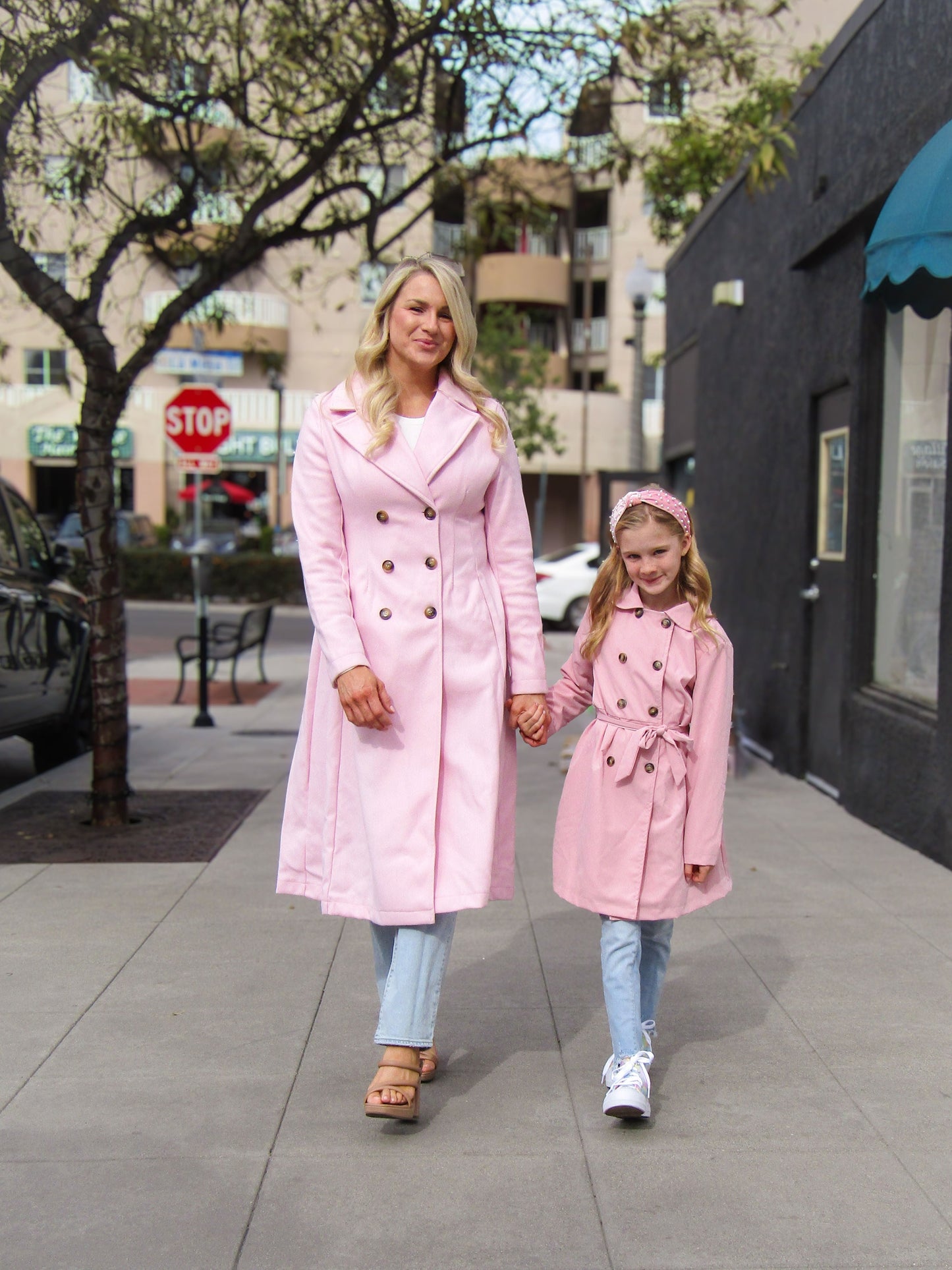 Long Knee Length Pink Pete Coat Think Cute Boutique