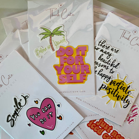 Sticker Packet Think Cute Boutique