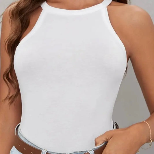 Whipped Cream White Bodysuit Tank Think Cute Boutique