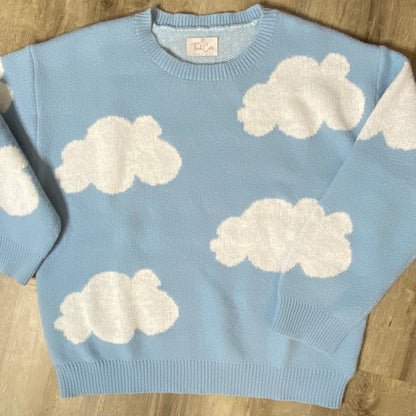 Floating On The Clouds Drop Shoulder Sweater | So Cute | Think Cute Boutique Trendy Unique Styles for Fun & Ambitious Women! Think Cute Boutique is an online shopping experience for fun and ambitious women! Free Shipping For All Orders Over $100.