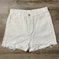 Summer collection star struck white denim shorts. 