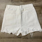 Summer collection star struck white denim shorts. 